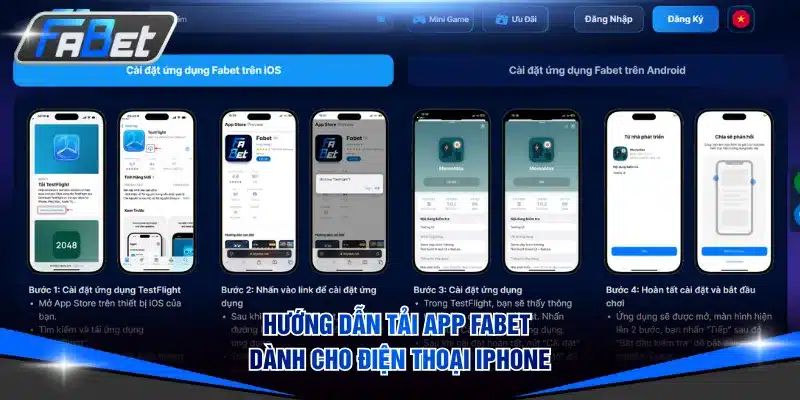 Hướng dẫn tải app FABET dành cho điện thoại Iphone
