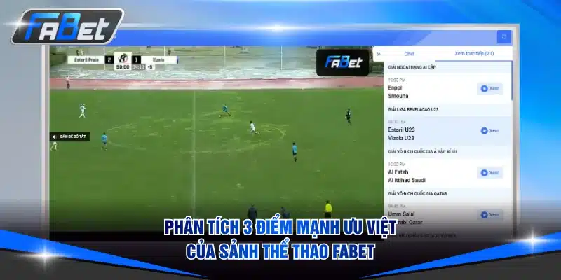 Phân tích 3 điểm mạnh ưu việt của thể thao FABET